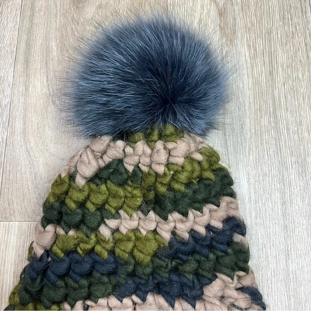 mischa lampert beanie - camo/forest Pom Pom kids